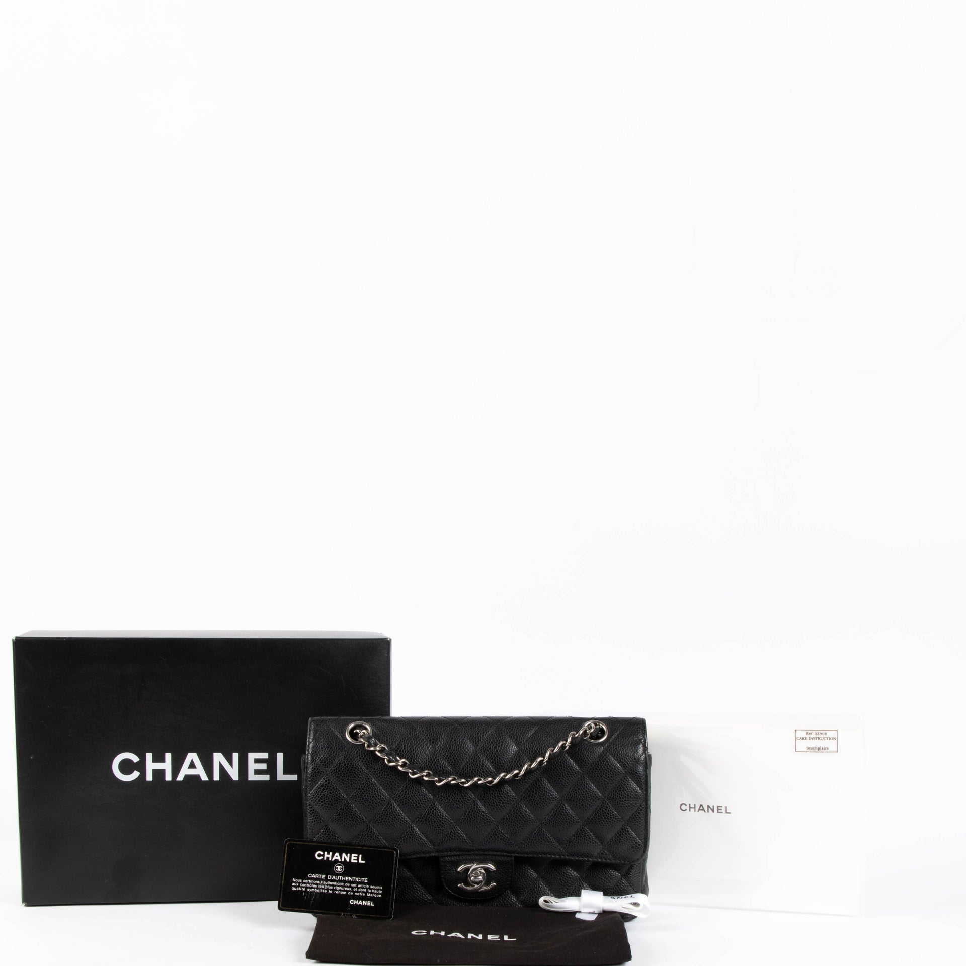 Chanel Black Caviar Medium Classic 11.12 Handbag