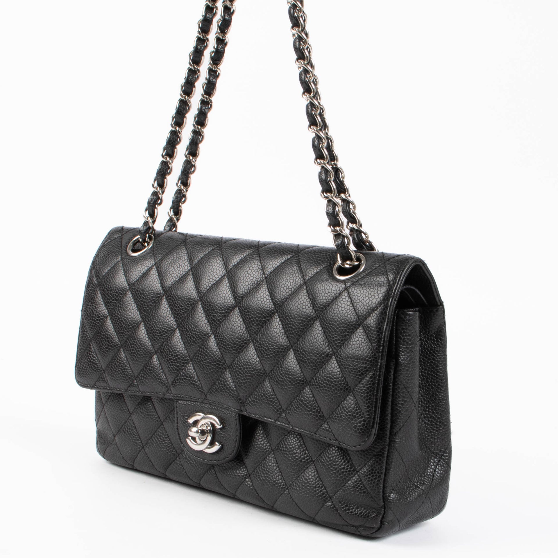 Chanel Black Caviar Medium Classic 11.12 Handbag