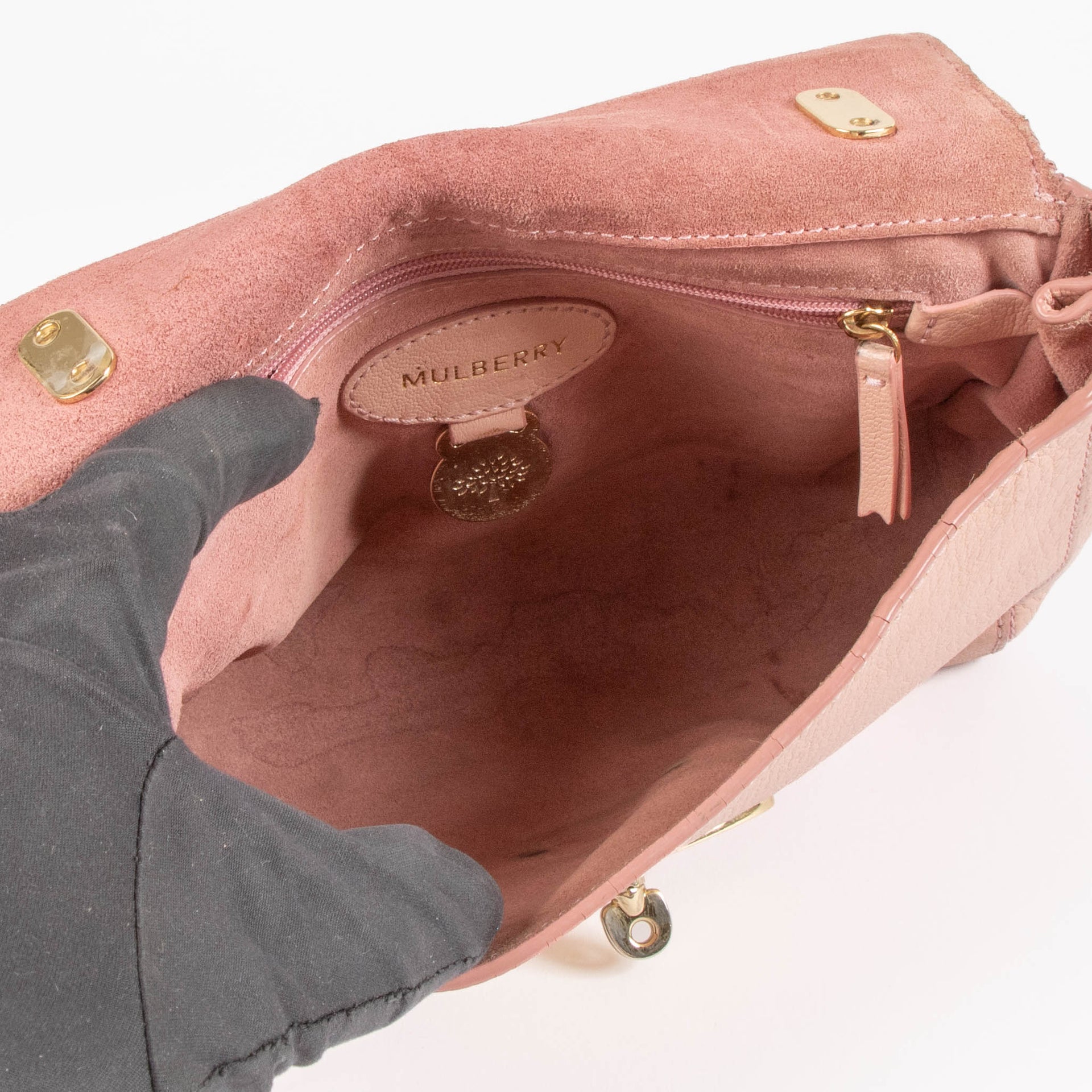 Mulberry Blush Goatskin Lilly Bag