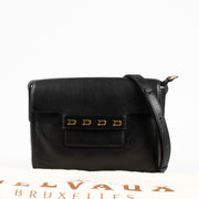 Shop the authentic Delvaux Vintage Black Leather Frimaire Crossbody Bag second hand on Labellov.com