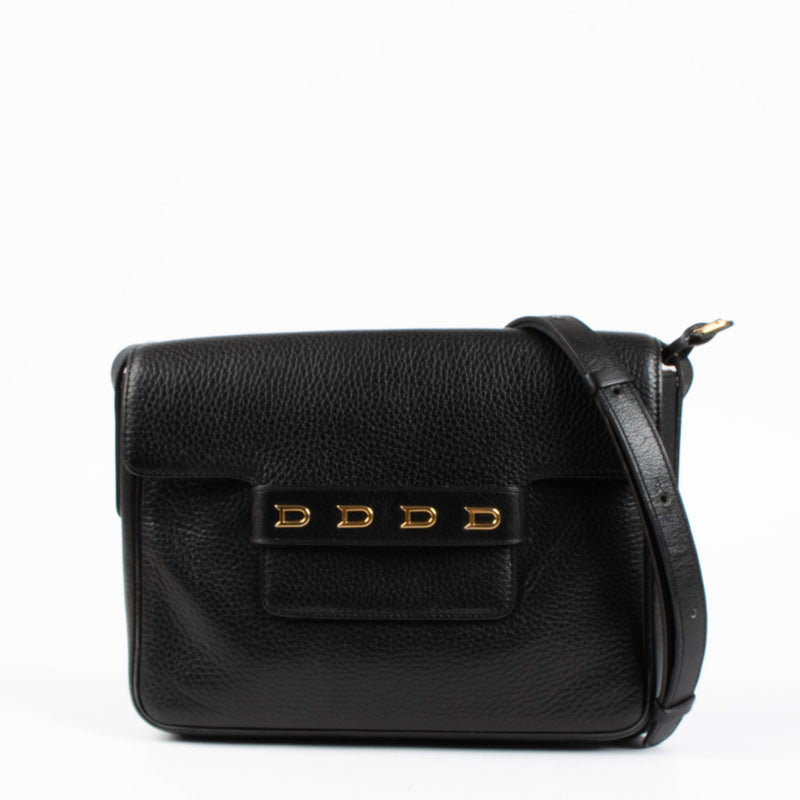 Shop the authentic Delvaux Vintage Black Leather Frimaire Crossbody Bag second hand on Labellov.com