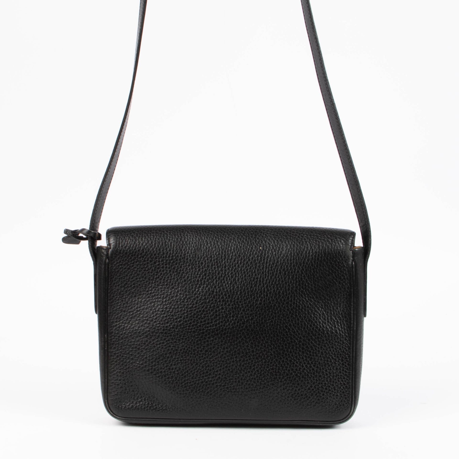 Shop the authentic Delvaux Vintage Black Leather Frimaire Crossbody Bag second hand on Labellov.com