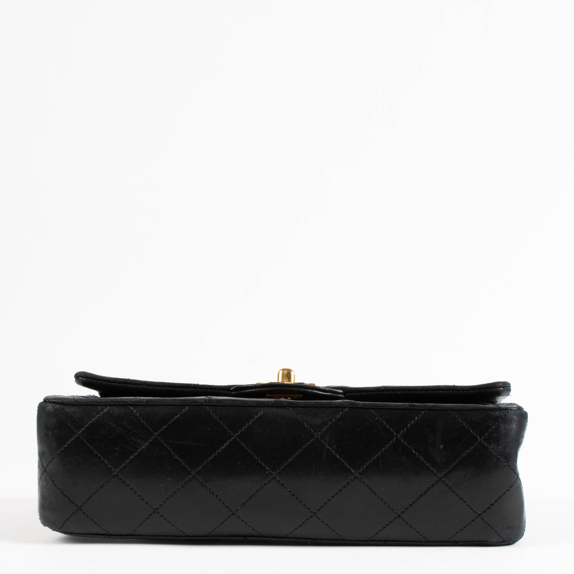 Chanel Vintage Small Classic Flap Black Lambskin Bag