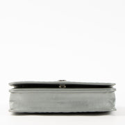Shop this authentic Chanel Silver Diamante Crystal Camellia Quilted Wallet On Chain pre-loved on Labellov.com