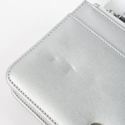 Shop this authentic Chanel Silver Diamante Crystal Camellia Quilted Wallet On Chain pre-loved on Labellov.com