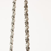 Shop this authentic Chanel Silver Diamante Crystal Camellia Quilted Wallet On Chain pre-loved on Labellov.com