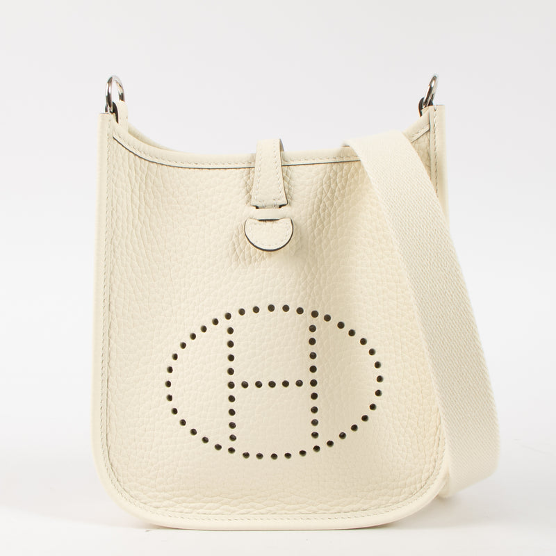 Shop this authentic luxury Hermès Evelyne 16 Cream Clemence PHW Pre-Loved on Labellov.com