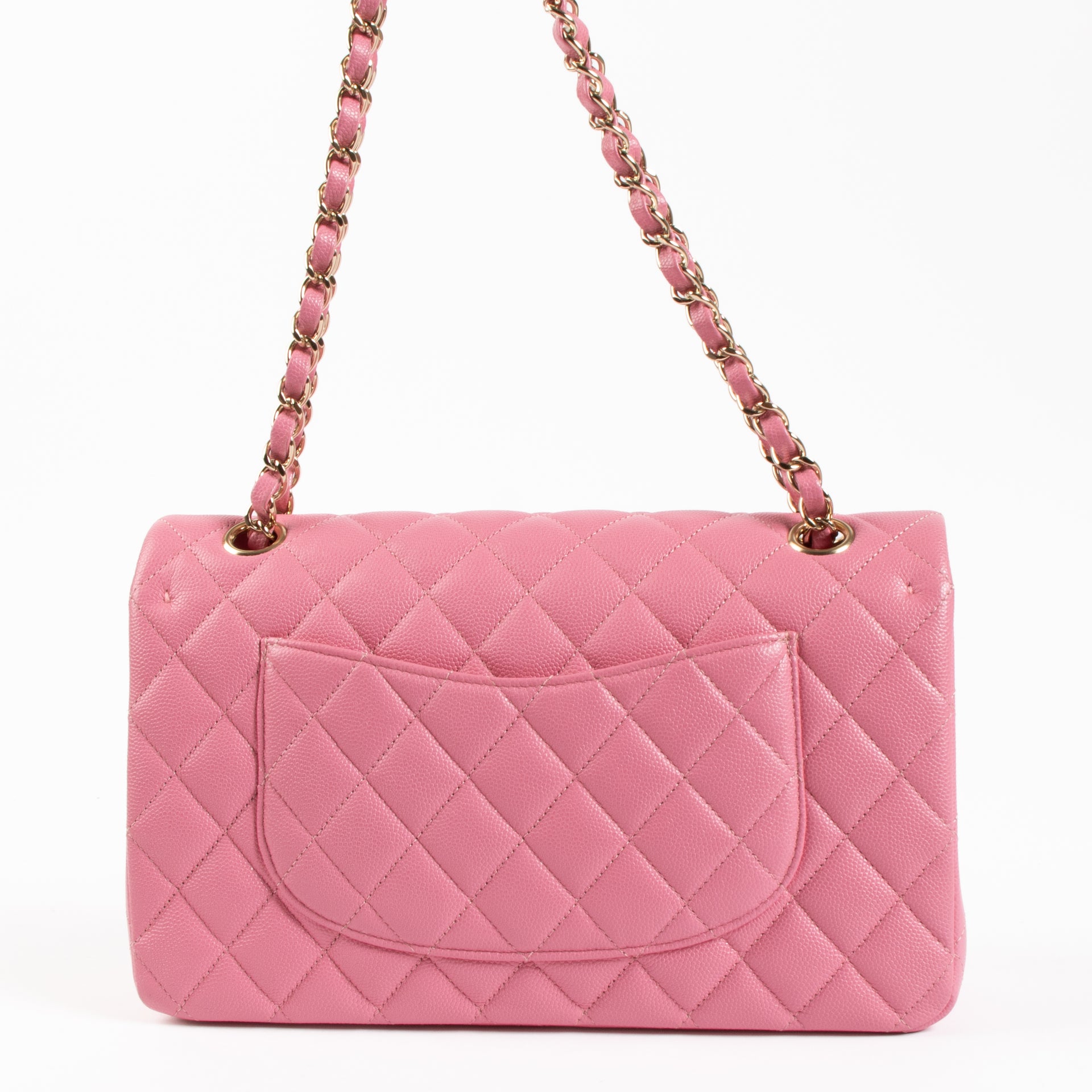 Shop the authentic Chanel Pink Caviar Medium Classic Flap Bag on Labellov.com !