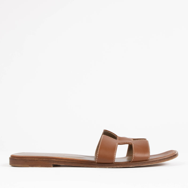 Hermes Gold Oran Sandals Size 39