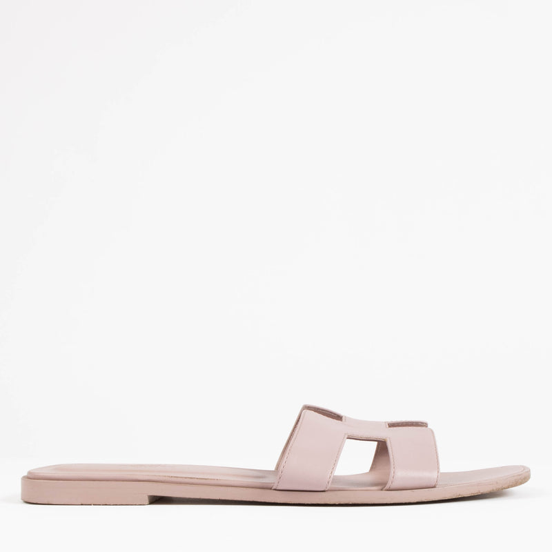 Hermes Pink Oran Sandals Size 40