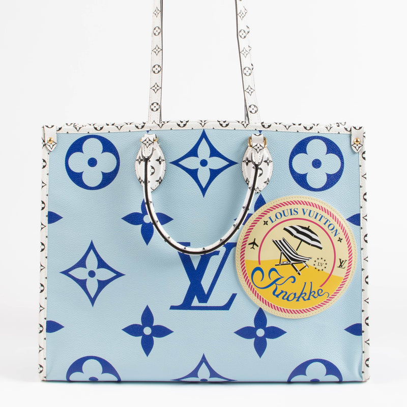 Louis Vuitton Blue On The Go GM Knokke By The Pool Bag