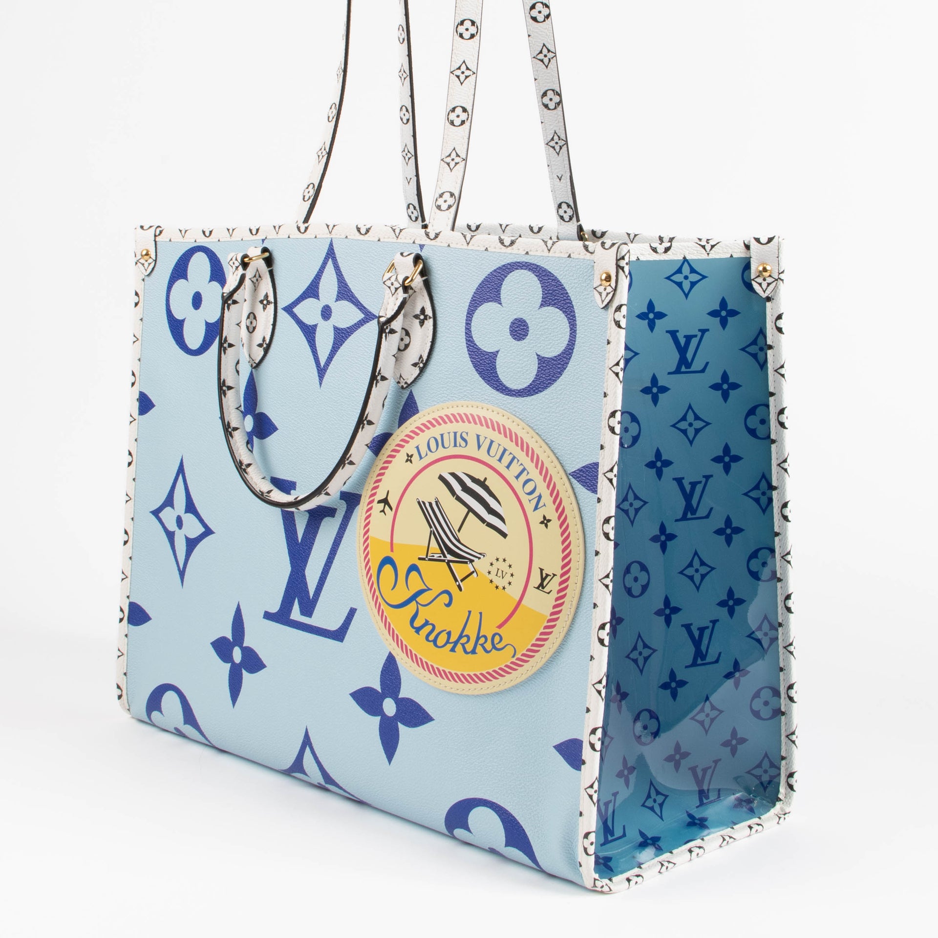 Louis Vuitton Blue On The Go GM Knokke By The Pool Bag
