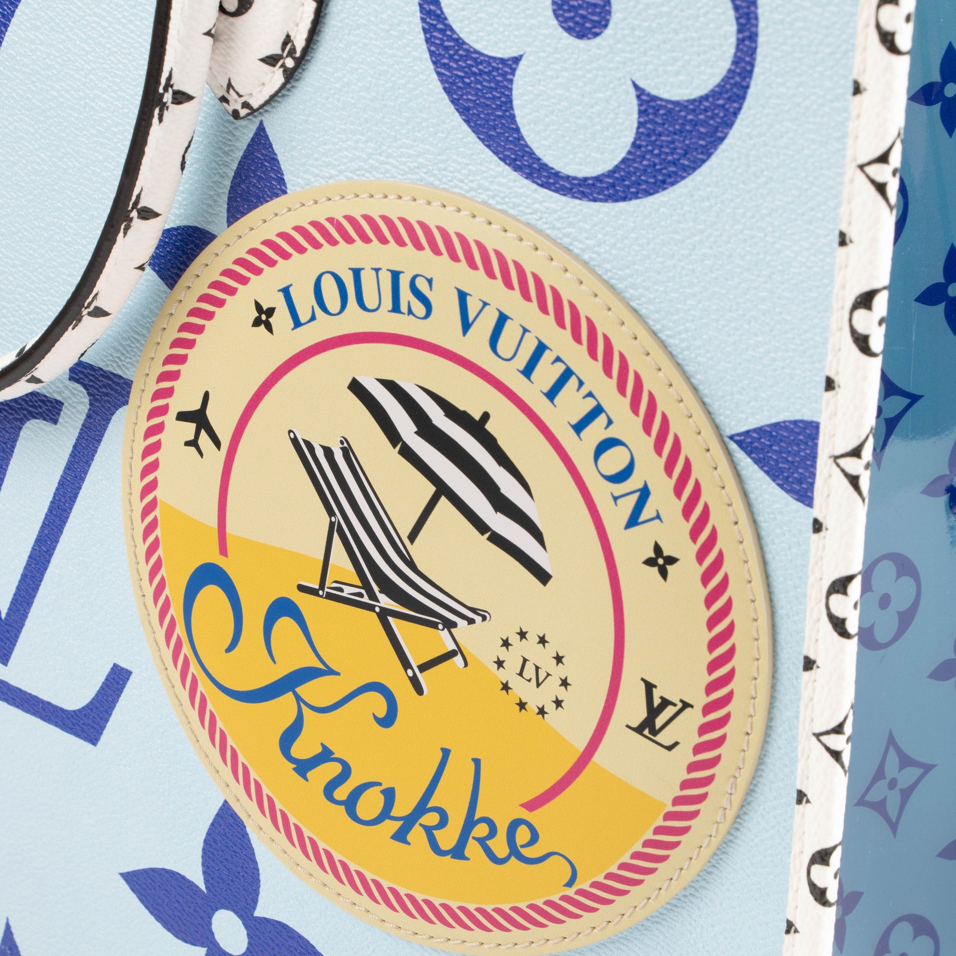 Louis Vuitton Blue On The Go GM Knokke By The Pool Bag