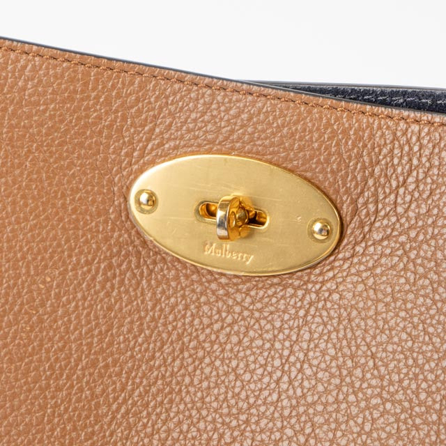 Mulberry Oak/Oxford Blue Small Classic Grain Bayswater Tote Bag