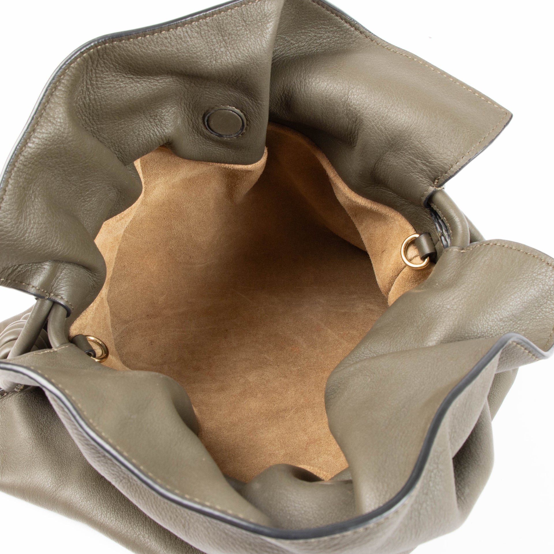 Loewe Dark Khaki Nappa Calfskin Flamenco Mini clutch