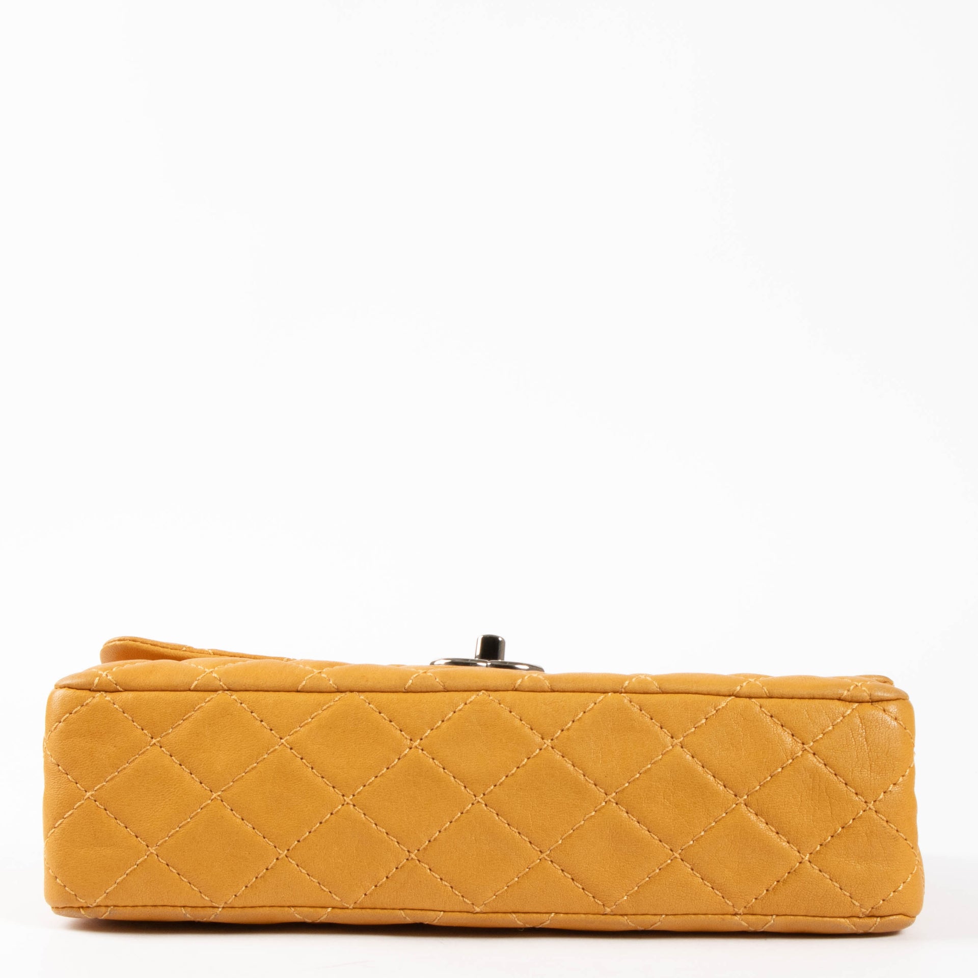 Chanel Mustard Lambskin Classic Flap Bag