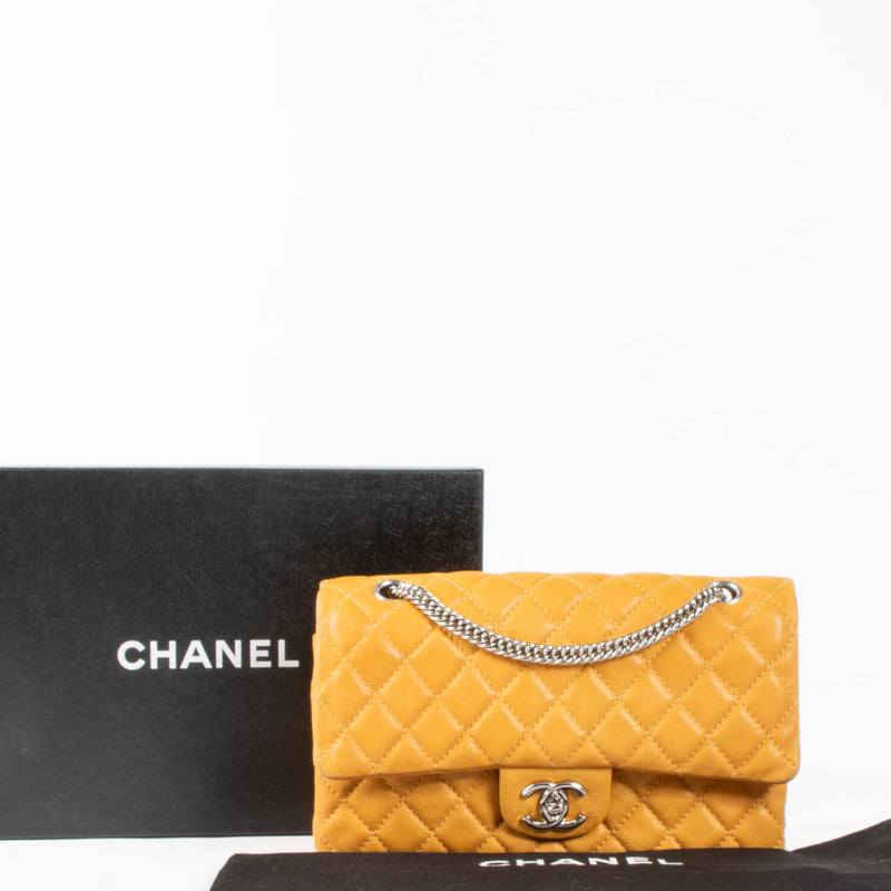 Chanel Mustard Lambskin Classic Flap Bag