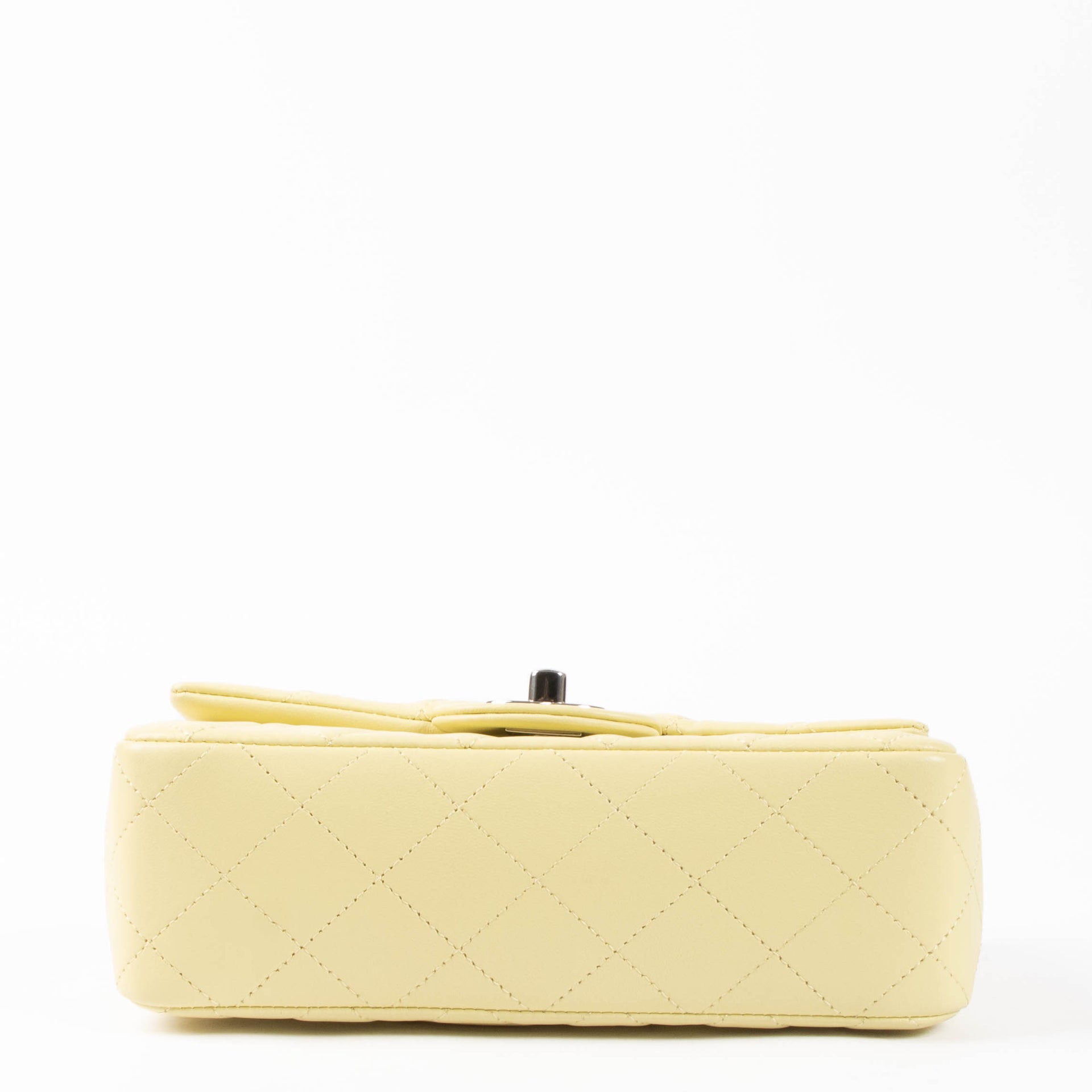 Chanel Yellow Lambskin Mini Classic Rectangular Bag