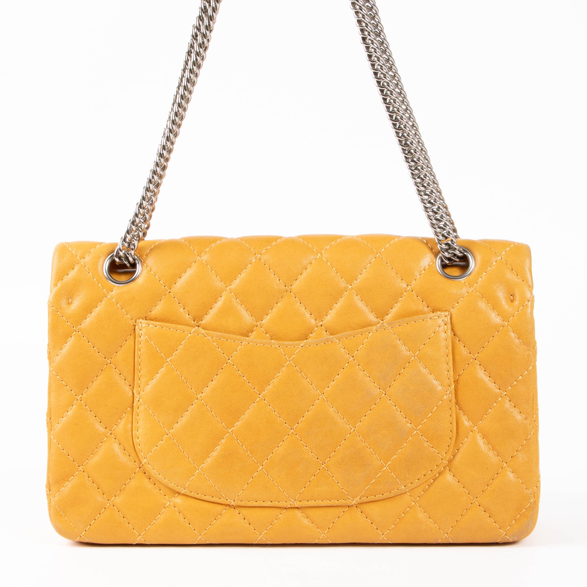 Chanel Mustard Lambskin Classic Flap Bag