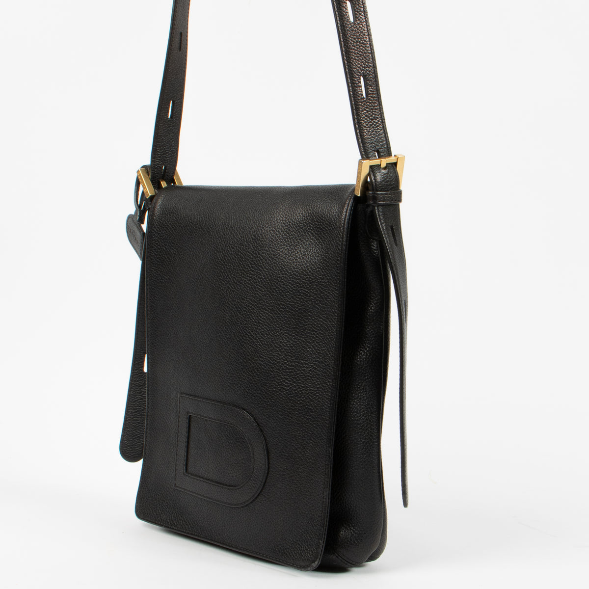 Shop the authentic Delvaux Black Louise Baudrier Crossbody Bag second hand on Labellov.com!