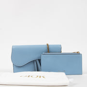 Shop the authentic Christian Dior Blue Saddle Pouch second hand on Labellov.com!