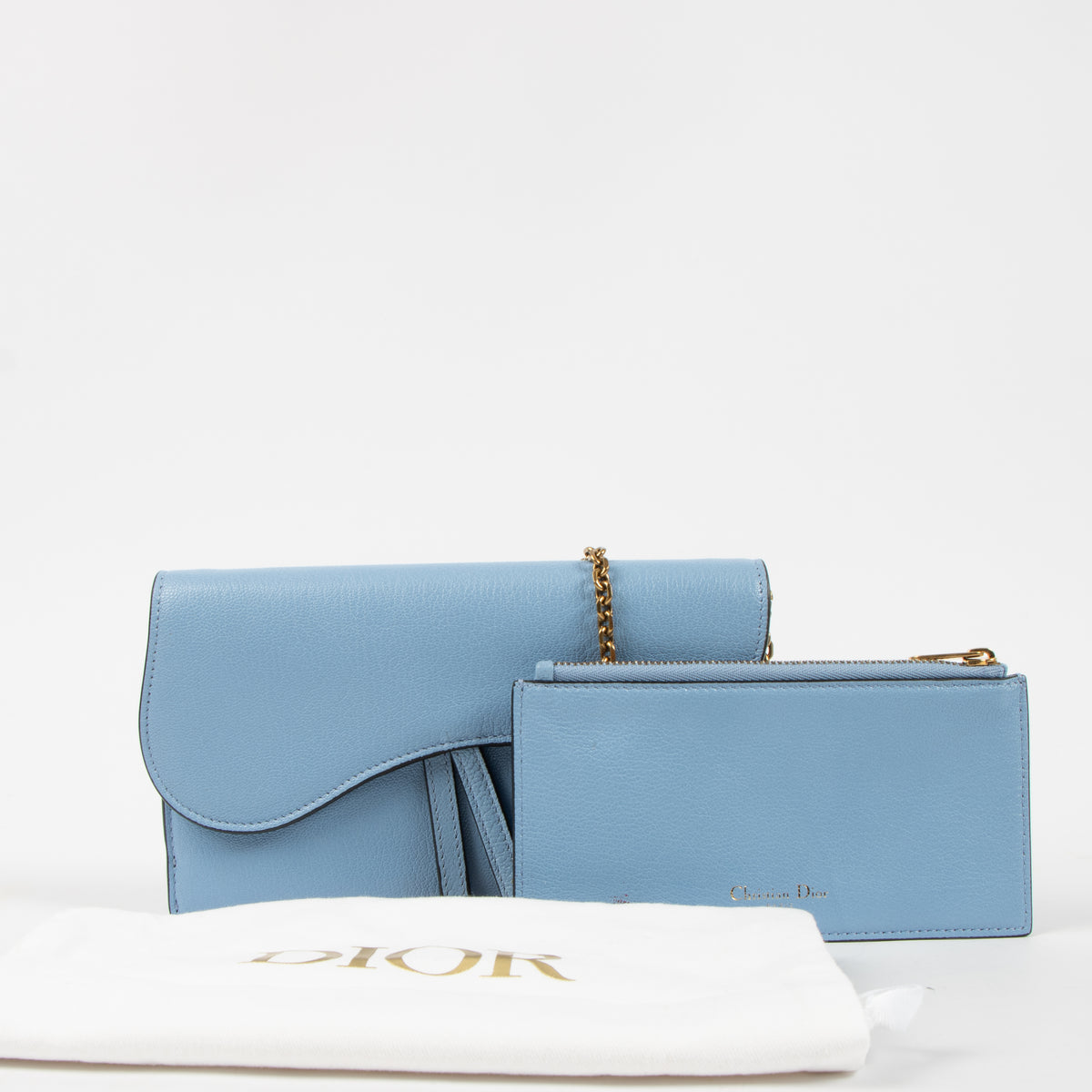Shop the authentic Christian Dior Blue Saddle Pouch second hand on Labellov.com!