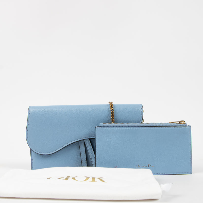 Shop the authentic Christian Dior Blue Saddle Pouch second hand on Labellov.com!