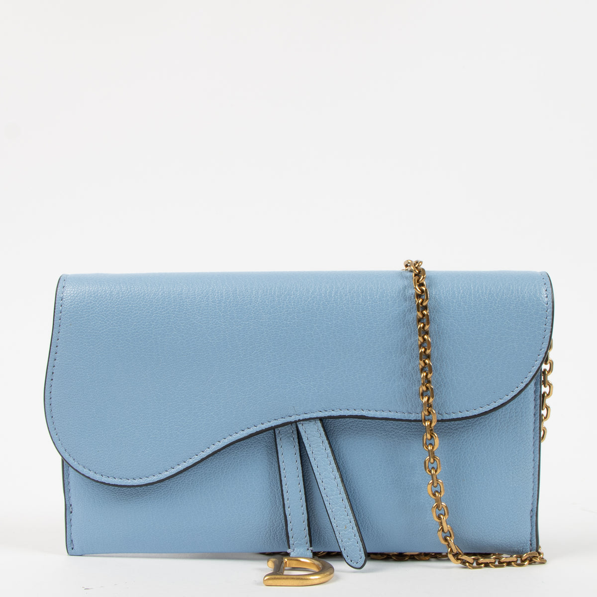 Shop the authentic Christian Dior Blue Saddle Pouch second hand on Labellov.com!