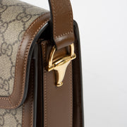 Shop this authentic Gucci GG Supreme Horsebit 1955 Medium Bag pre-loved on Labellov.com 