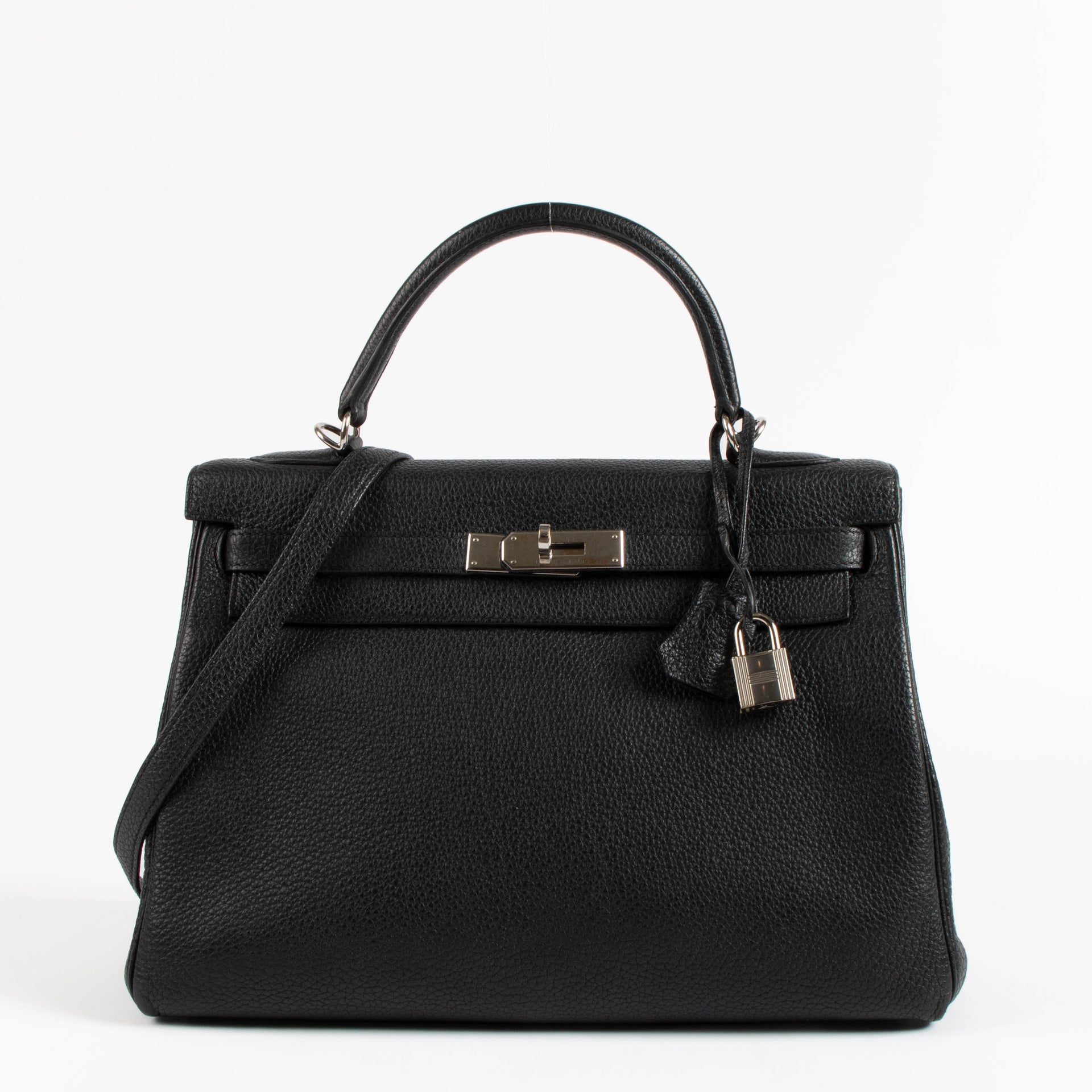 Hermès Kelly 32 Black Togo PHW
