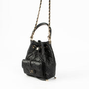 Shop the authentic Chanel 26P Black Mini Bucket Bag With Chain second hand on Labellov.com