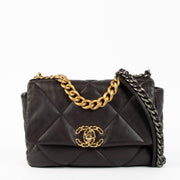 Shop this 100% authentic Chanel Brown Small Chanel 19 Handbag at Labellov.com