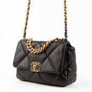 Shop this 100% authentic Chanel Brown Small Chanel 19 Handbag at Labellov.com