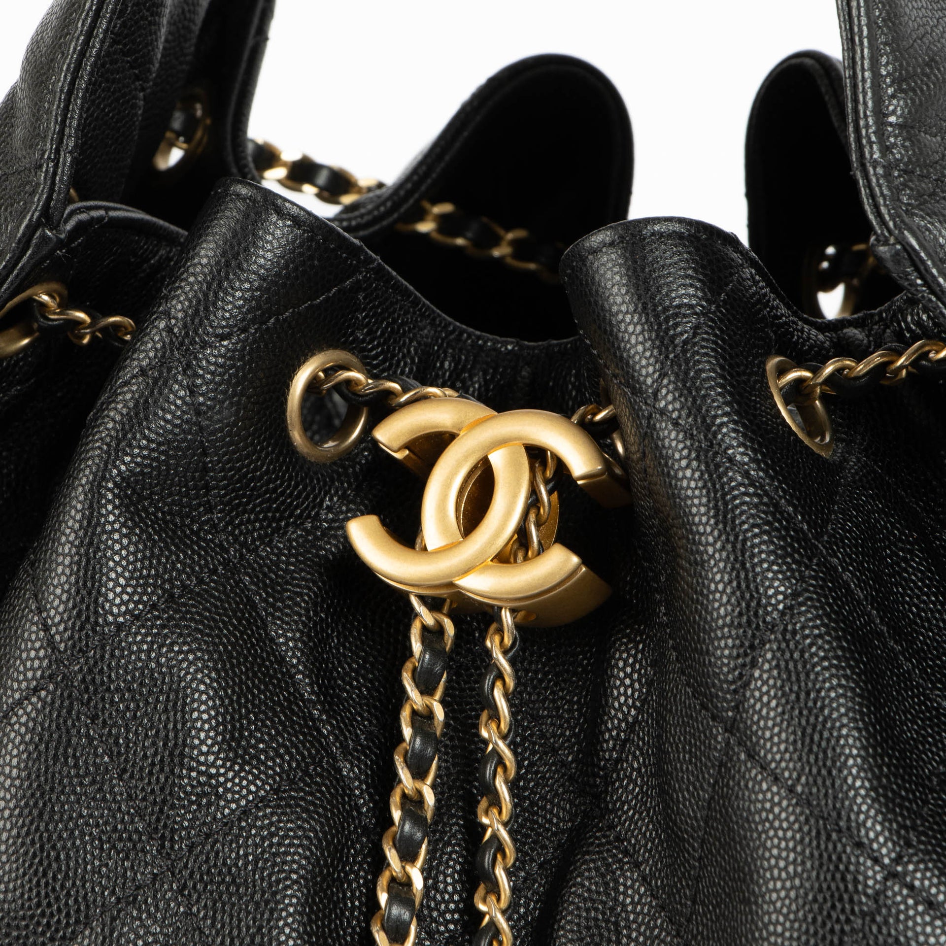 Chanel Black Caviar Chanel 25 Medium Bag
