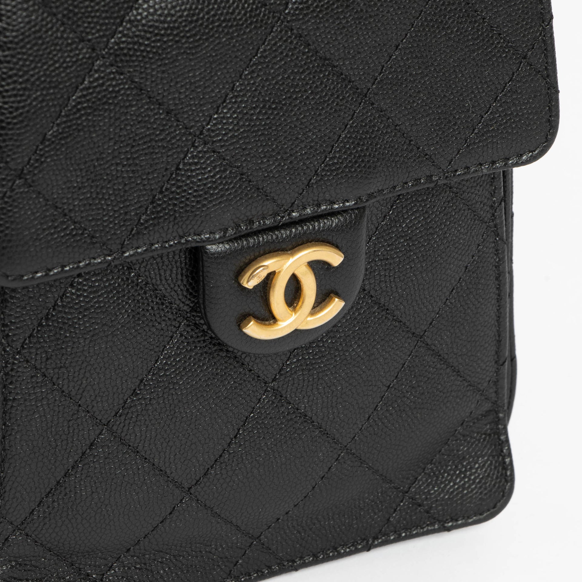 Chanel Black Caviar Chanel 25 Medium Bag
