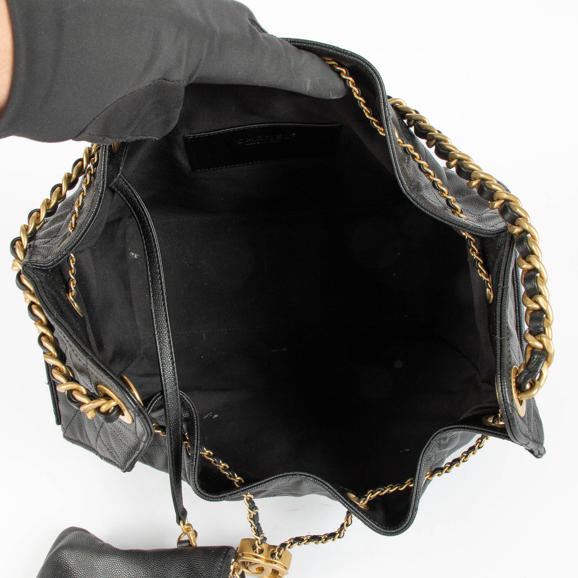 Chanel Black Caviar Chanel 25 Medium Bag