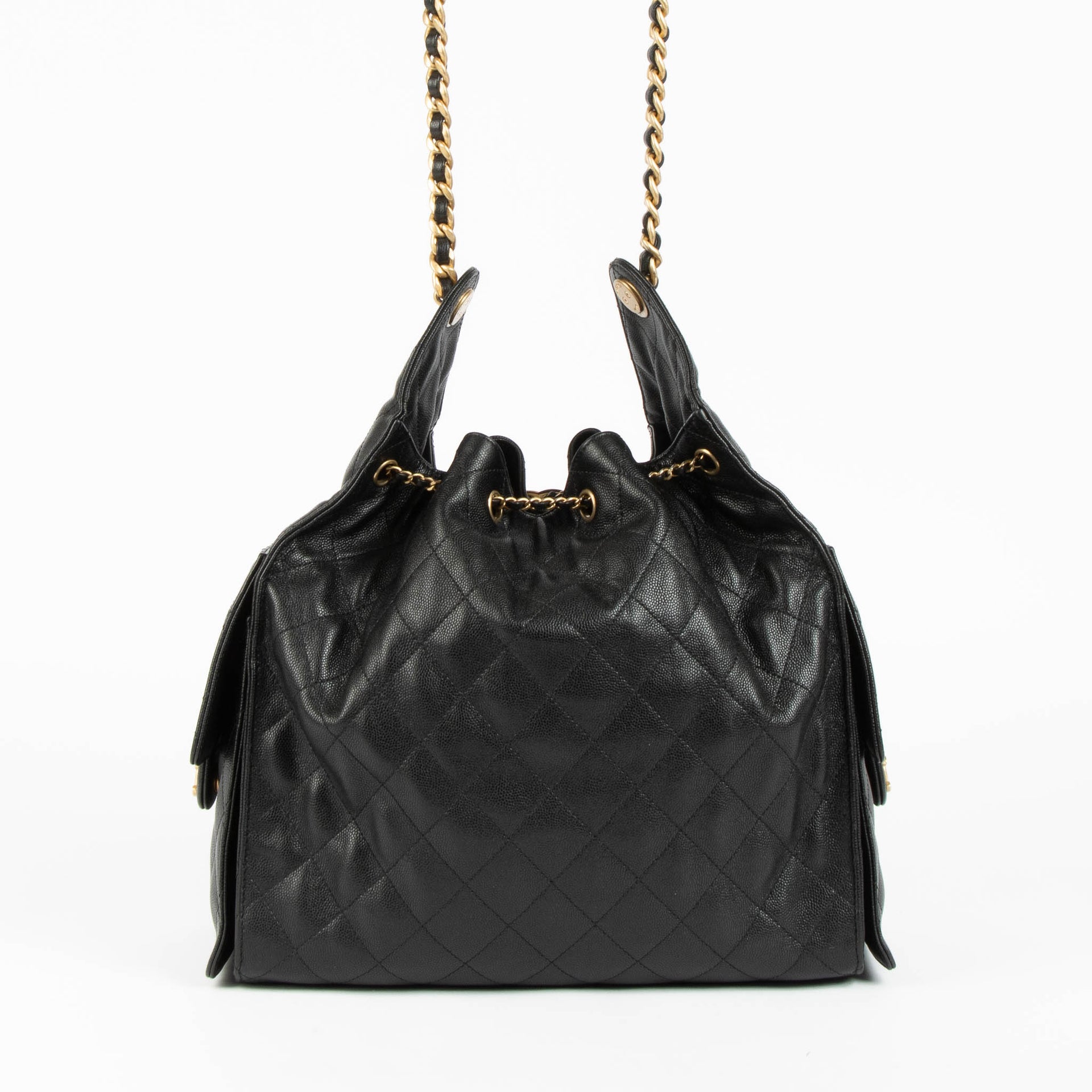 Chanel Black Caviar Chanel 25 Medium Bag