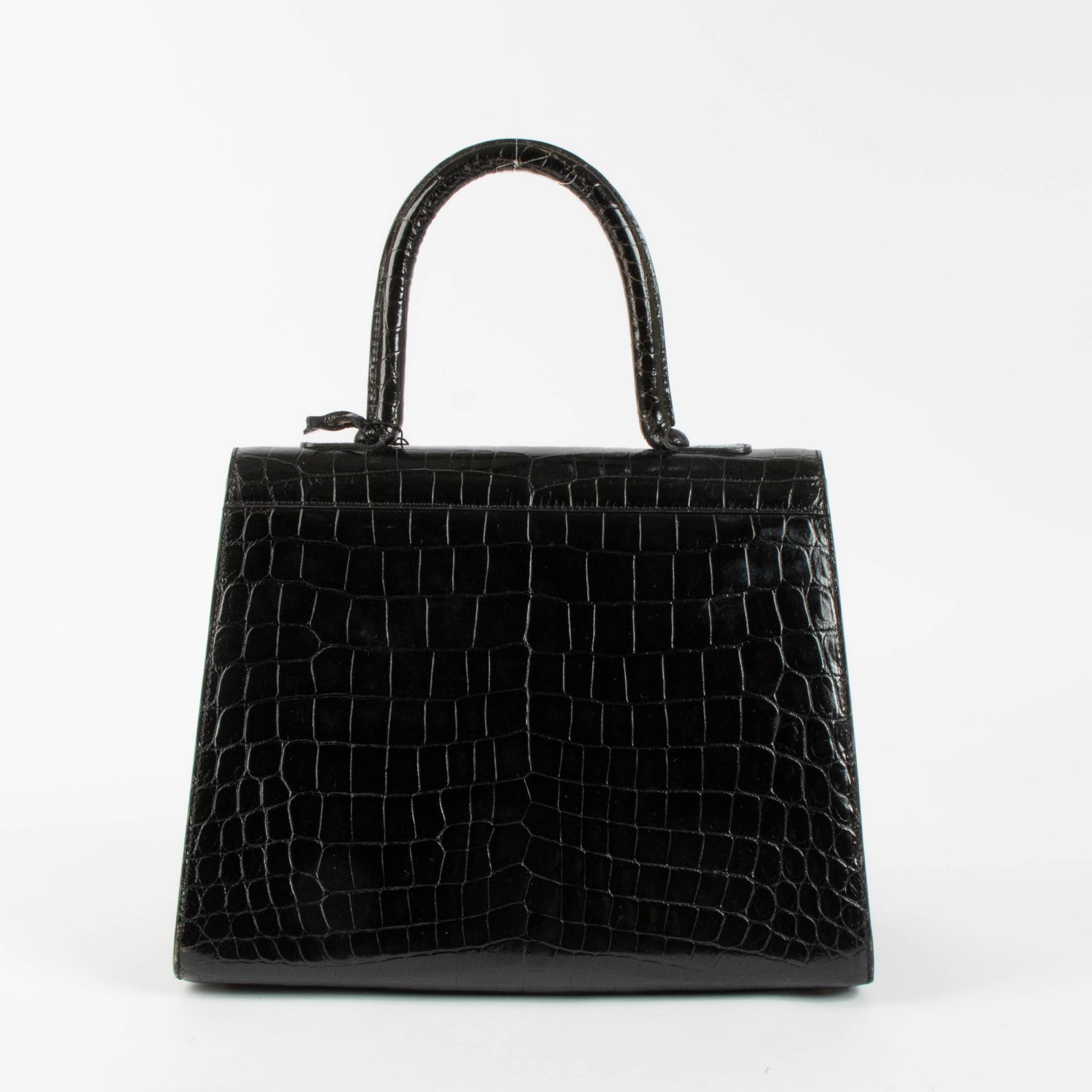 Delvaux Black Crocodile Vintage Brillant MM Bag