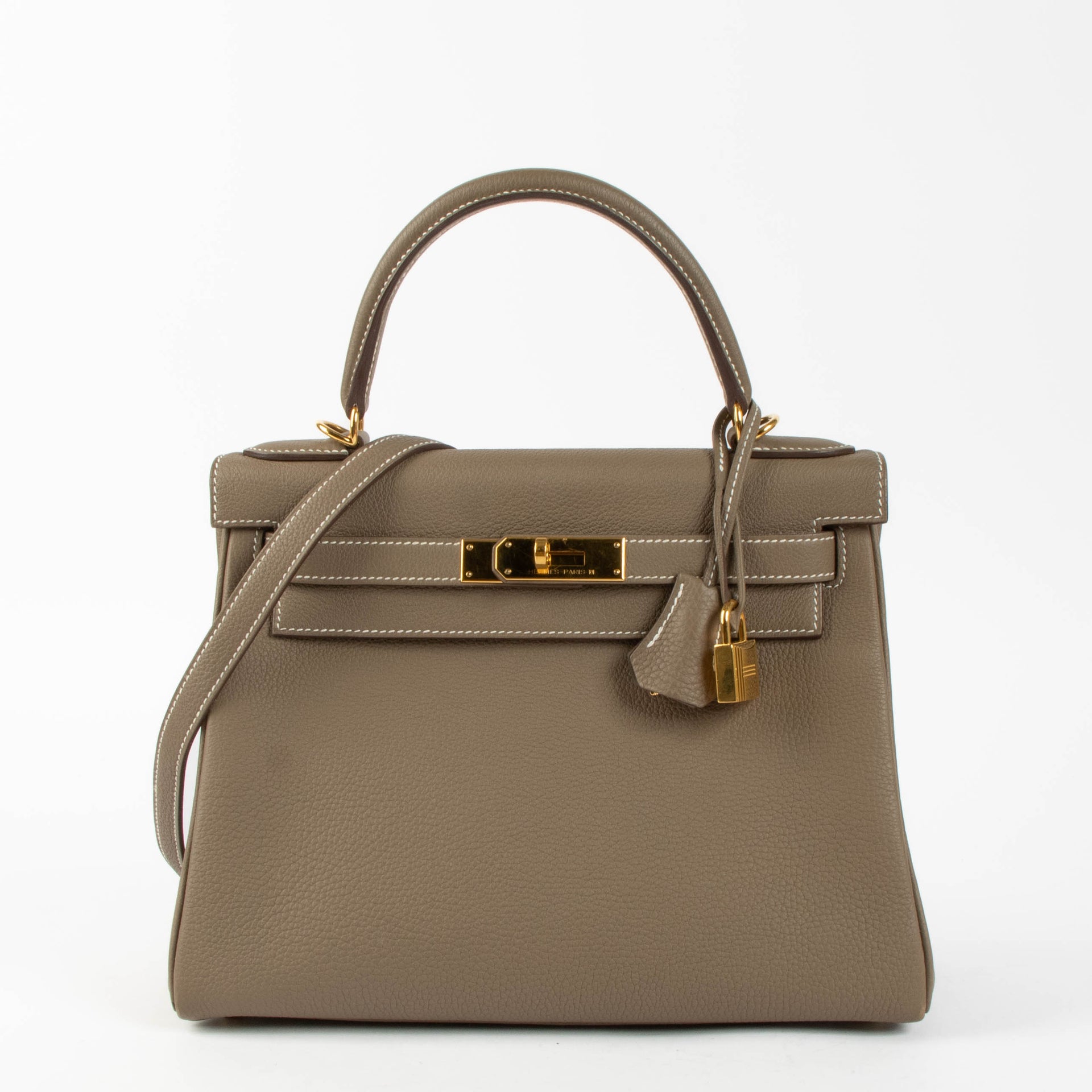 Hermès Kelly 28 Etoupe Togo GHW