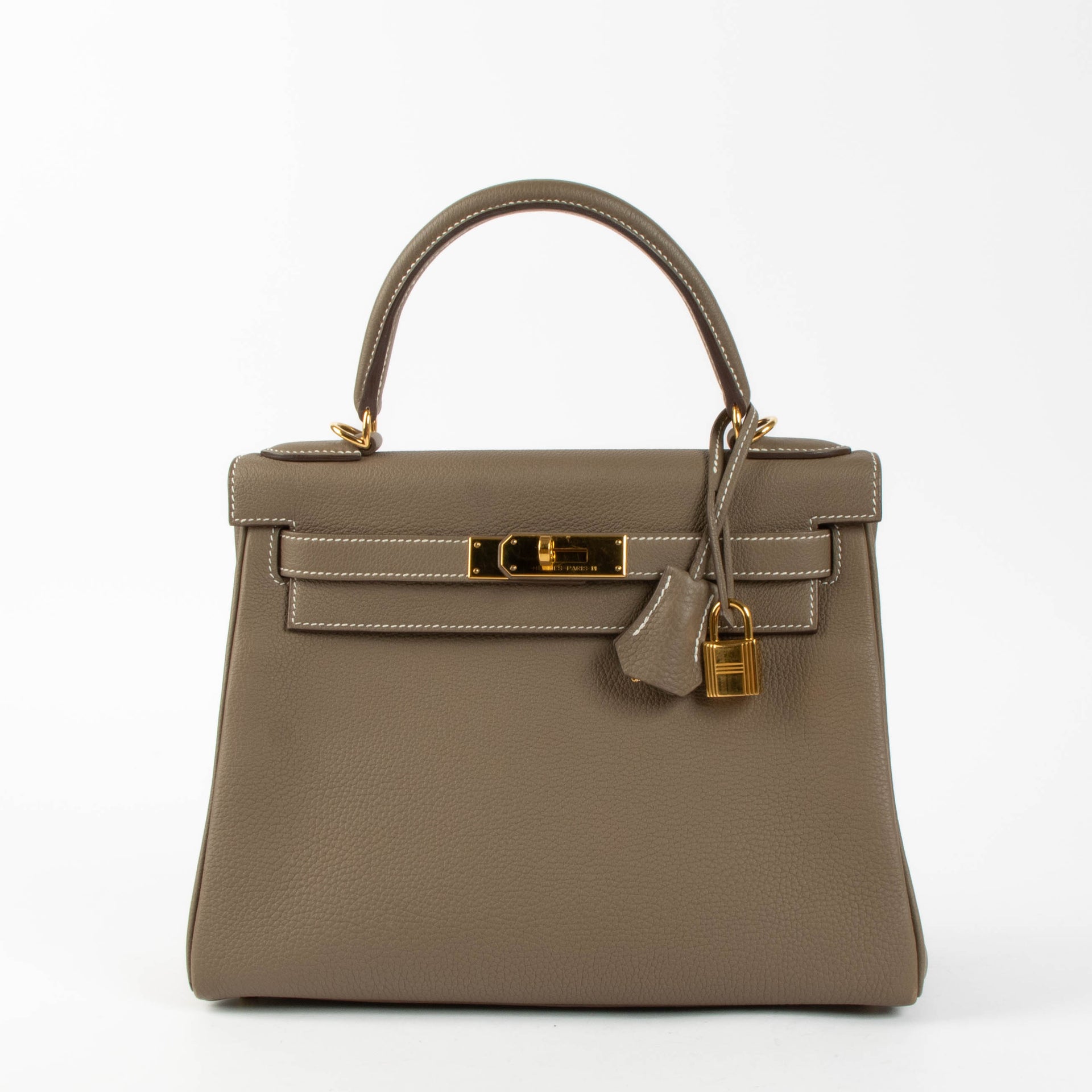 Hermès Kelly 28 Etoupe Togo GHW