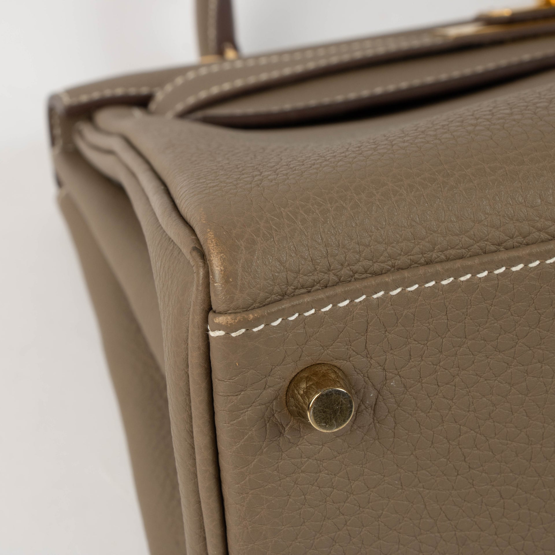 Hermès Kelly 28 Etoupe Togo GHW