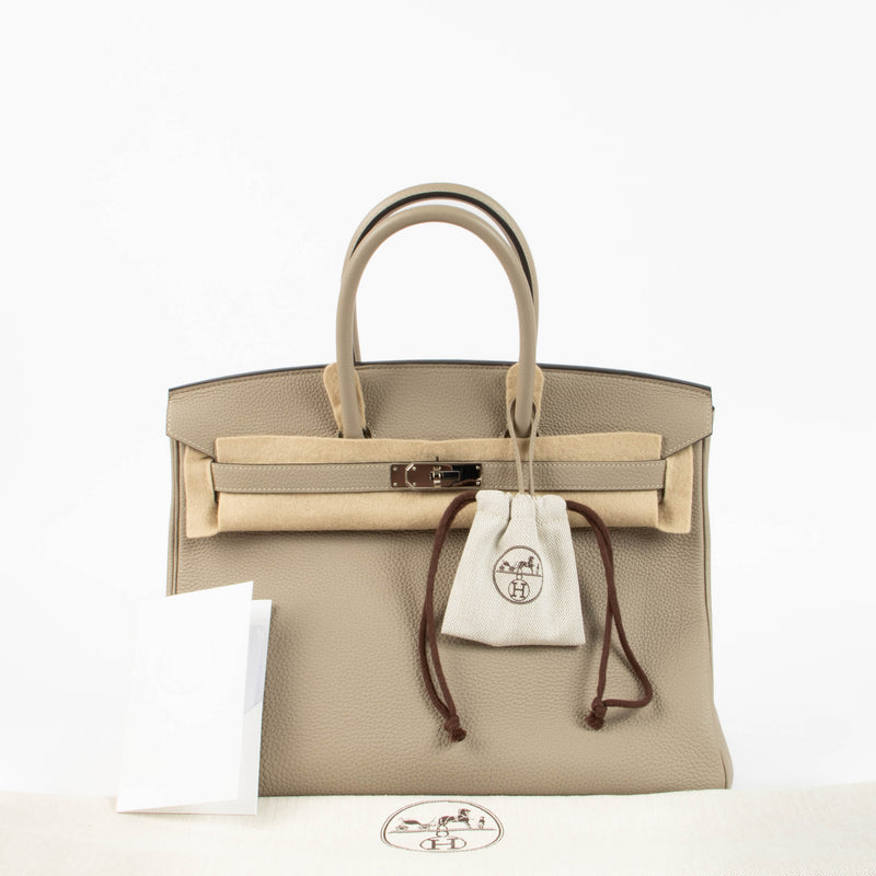 Hermes Birkin 35 Gris Tourterelle Togo PHW