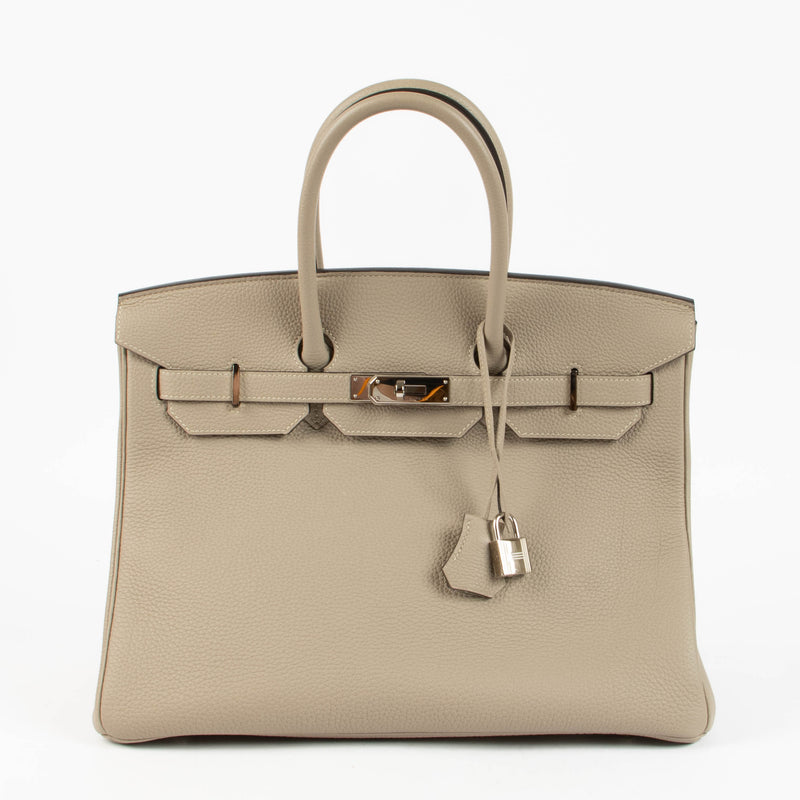 Hermes Birkin 35 Gris Tourterelle Togo PHW