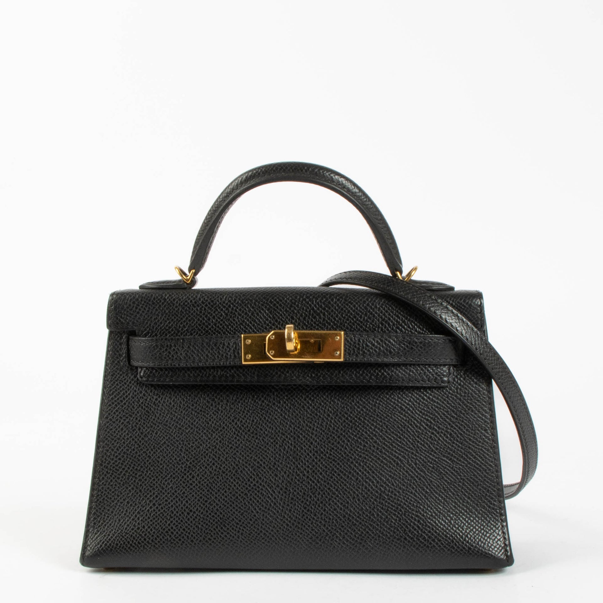 Hermès Kelly Mini II Black Epsom GHW