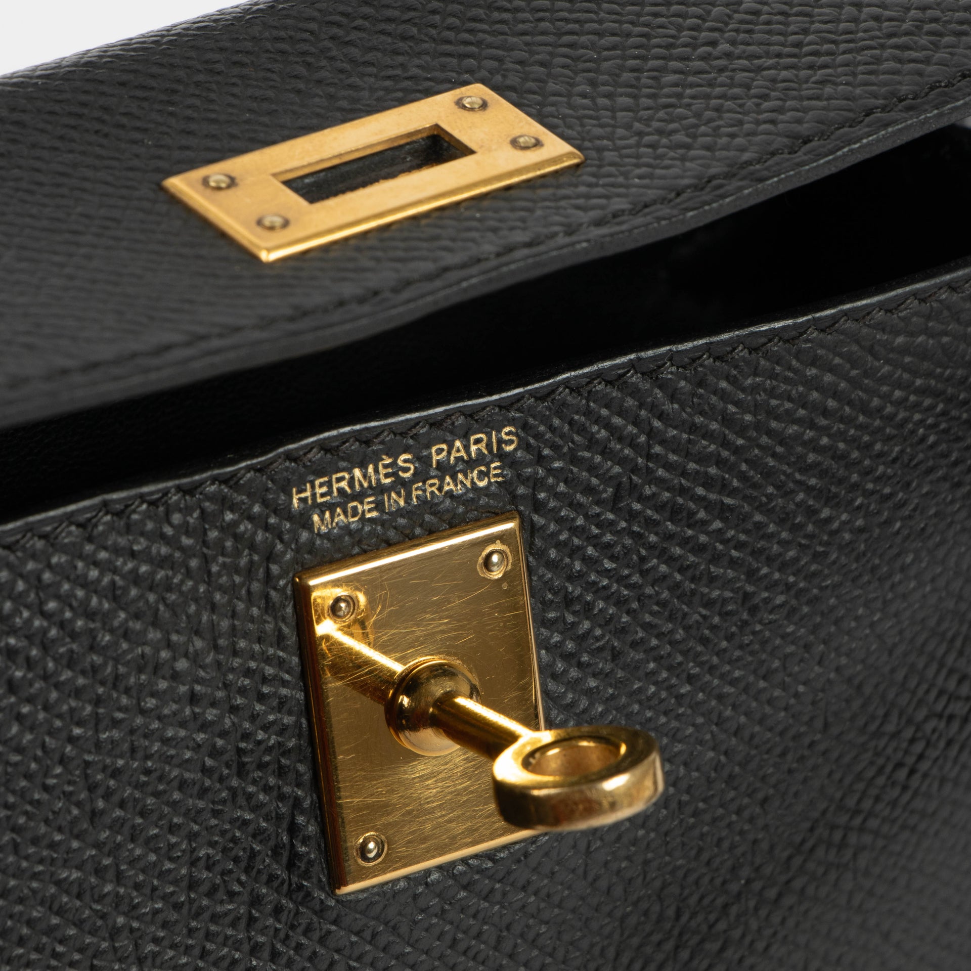 Hermès Kelly Mini II Black Epsom GHW
