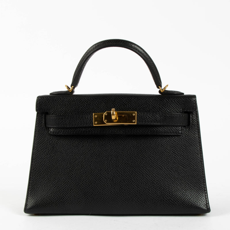 Hermès Kelly Mini II Black Epsom GHW