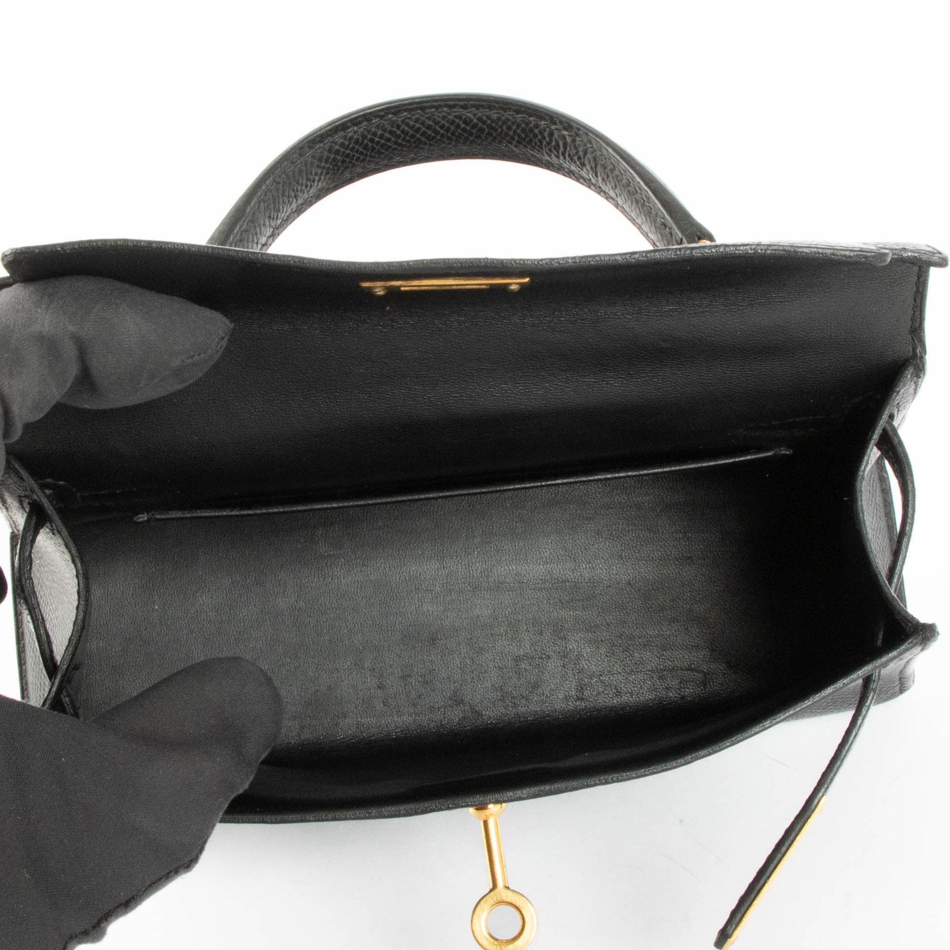 Hermès Kelly Mini II Black Epsom GHW