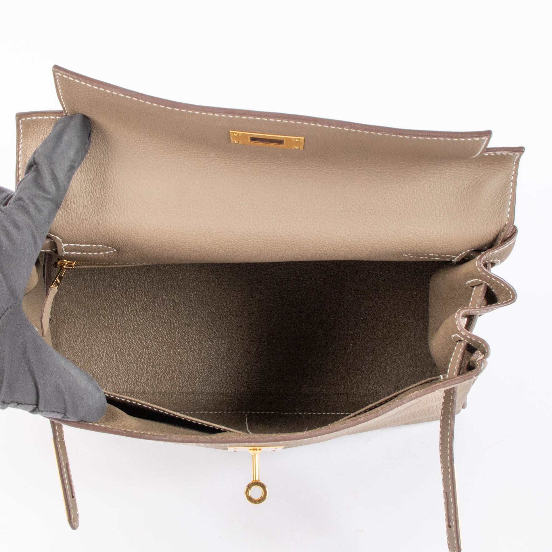 Hermès Kelly 28 Etoupe Togo GHW