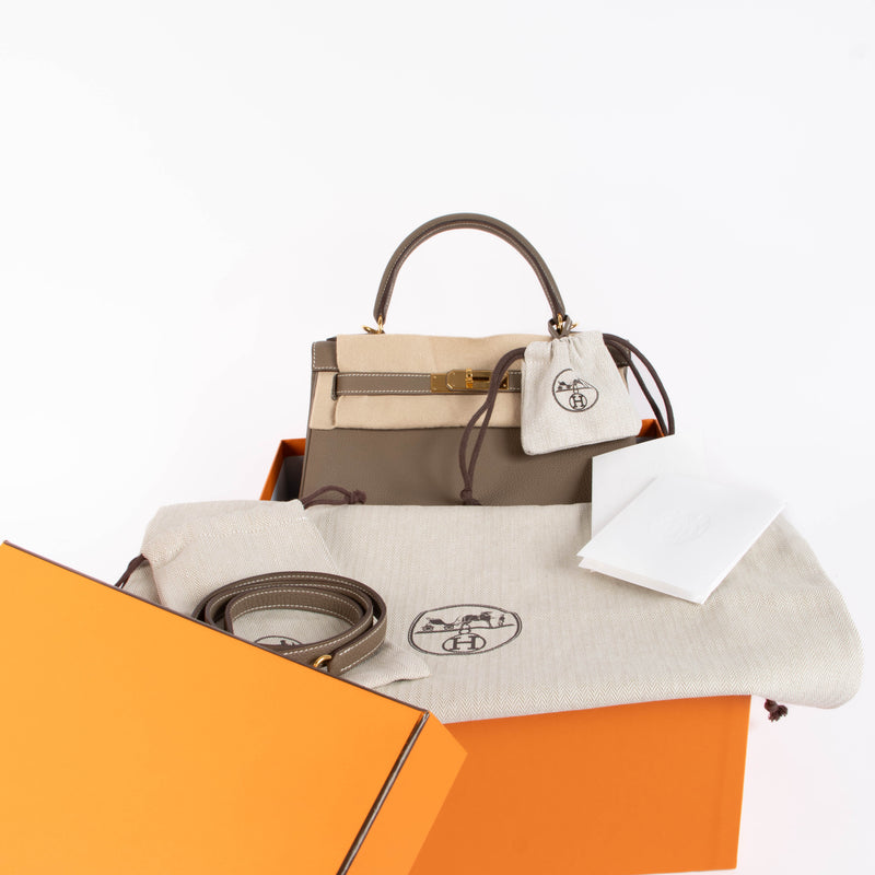 Hermès Kelly 28 Etoupe Togo GHW