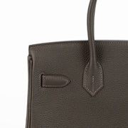 Shop the authentic Hermès Birkin 30 Bai Brun Togo GHW second hand Labellov.com